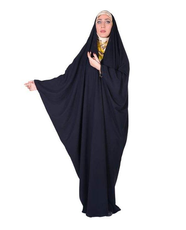 چادر جده عبایی کرپ کریستال شهر حجاب مدل 8002