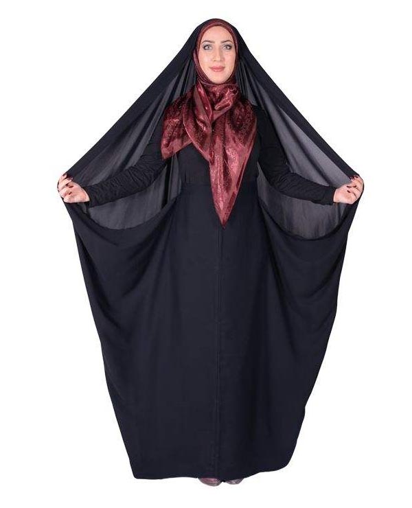 چادر کمری حسنا کرپ کن کن ژرژت شهر حجاب مدل 8046